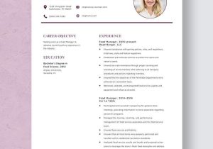 Wendy S Shift Manager Resume Sample Free Free Food Manager Resume Template – Word, Apple Pages …