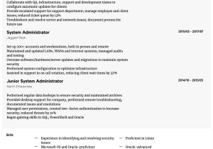 Windows System Administrator Sample Resume Free Download System Administrator Resume Samples All Experience Levels …